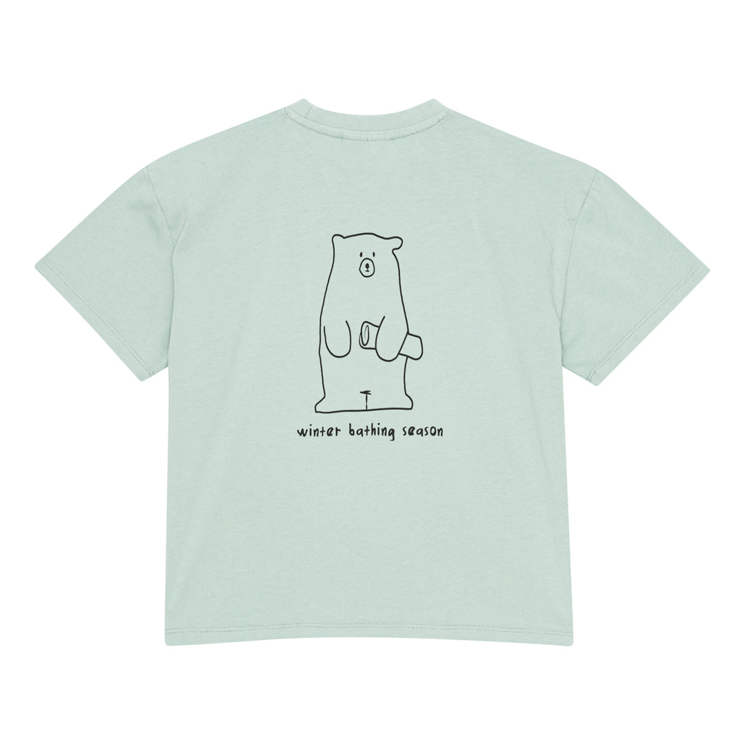 brunobruno nation Nanna Winter Bathing T-Shirt T-Shirt 3003-Aqua Gray