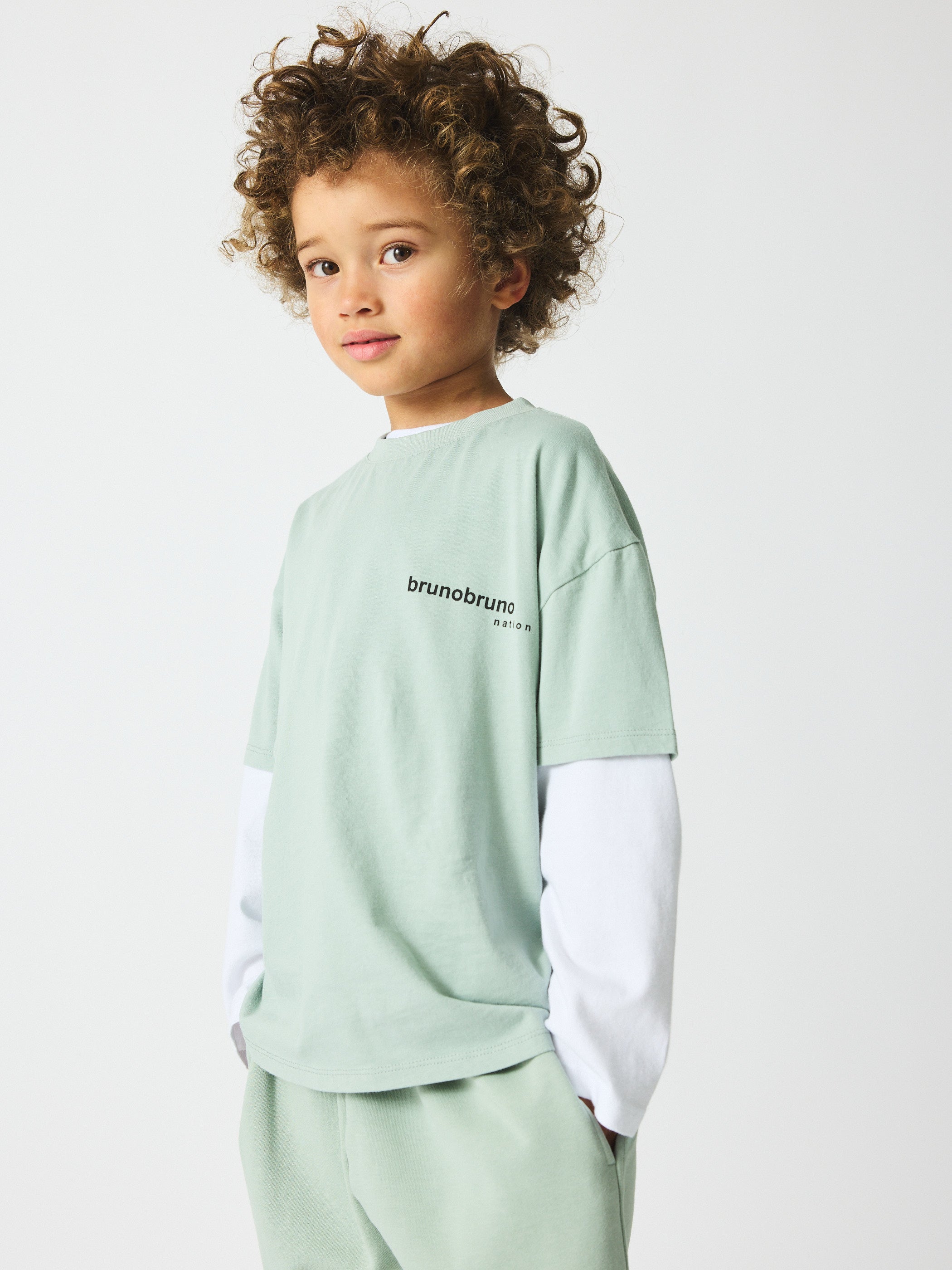 brunobruno nation Nanna Winter Bathing T-Shirt T-Shirt 3003-Aqua Gray