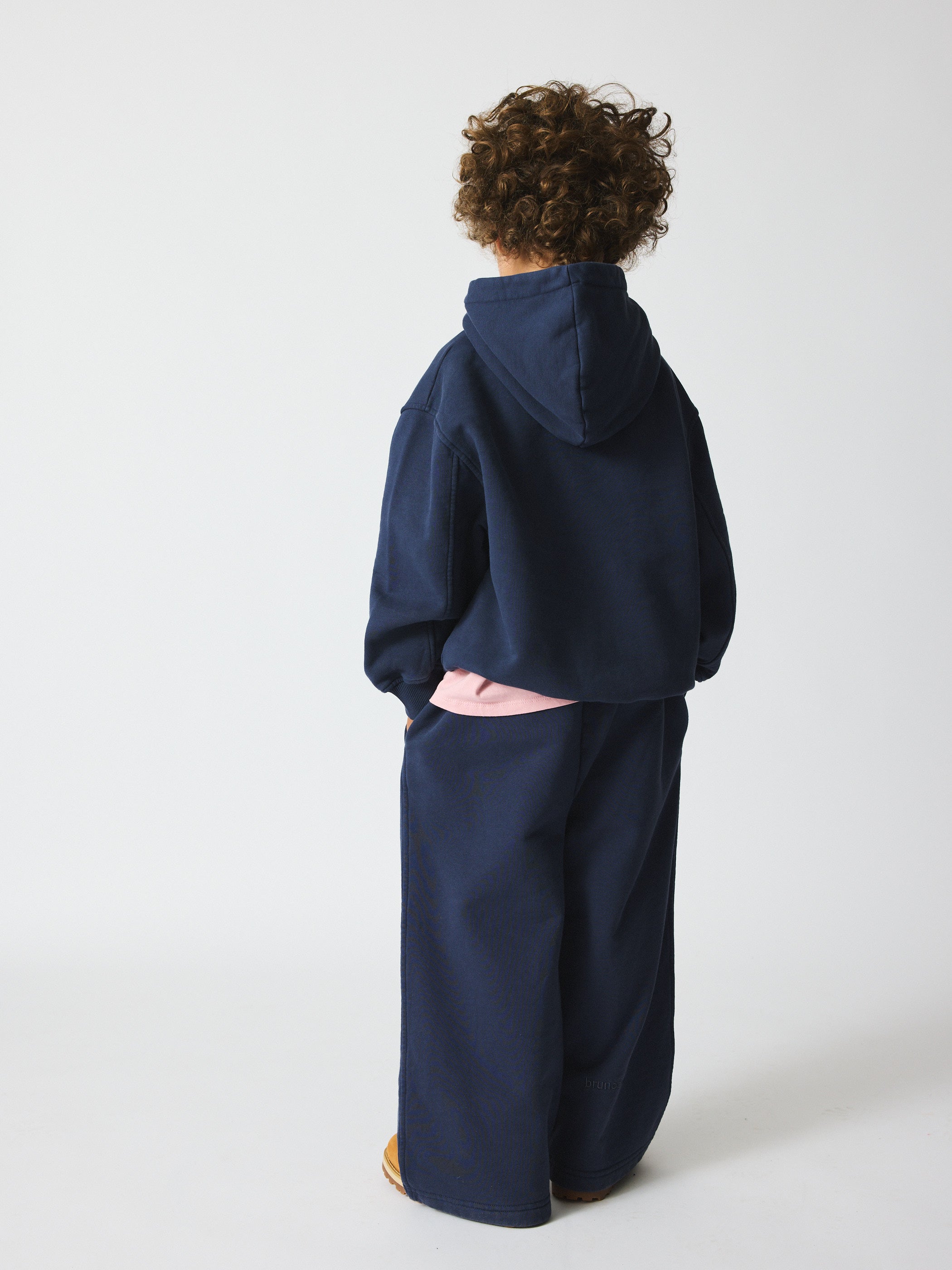 brunobruno nation Nicolaj Embr Hoodie Hoodie 4004-Mood Indigo Blue