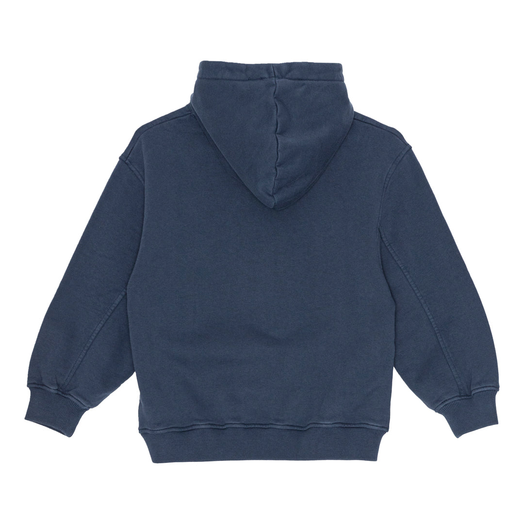 brunobruno nation Nicolaj Embr Hoodie Hoodie 4004-Mood Indigo Blue