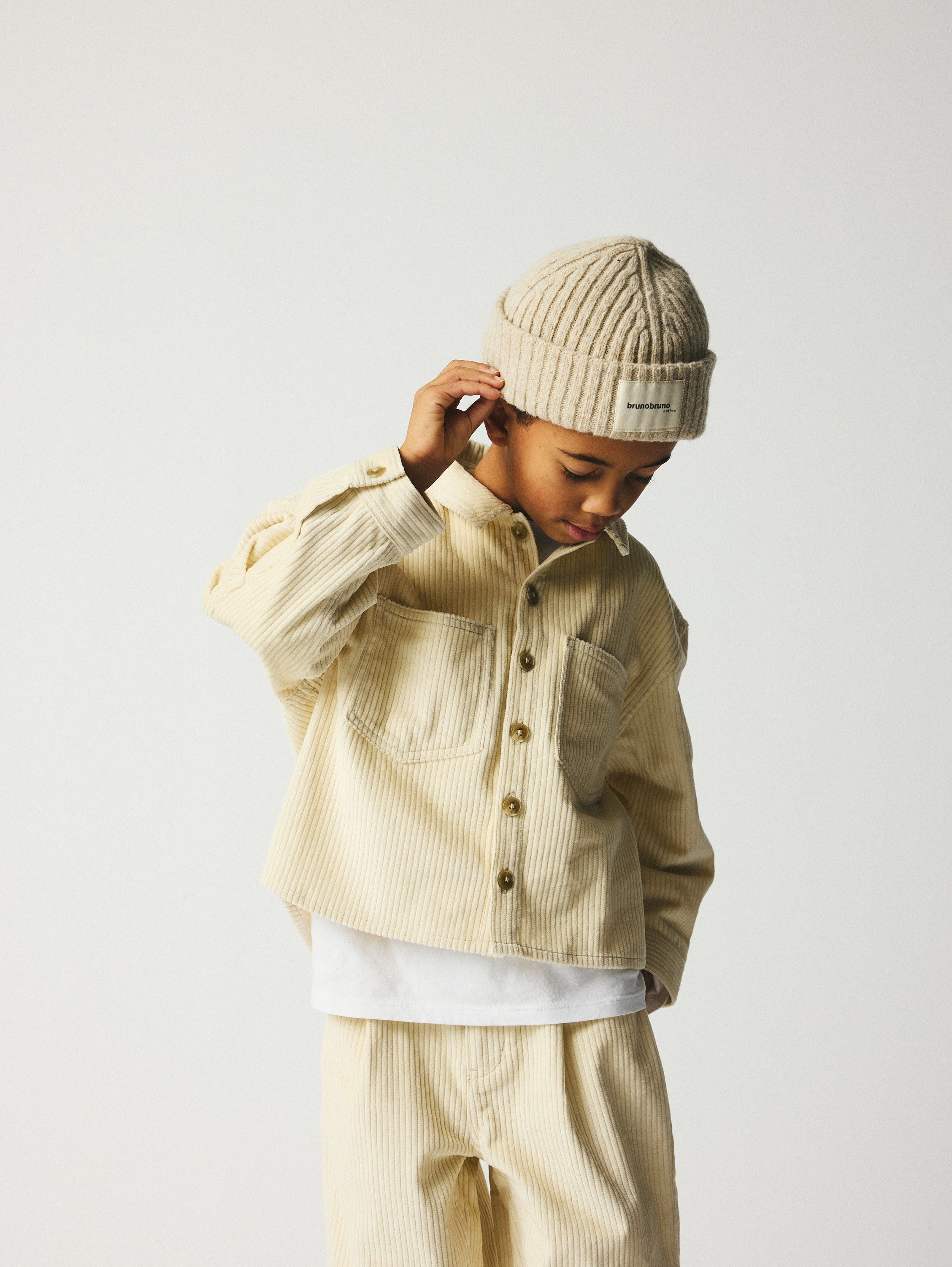 brunobruno nation Nohr Corduroy Shirt Shirt 2000-Antique White