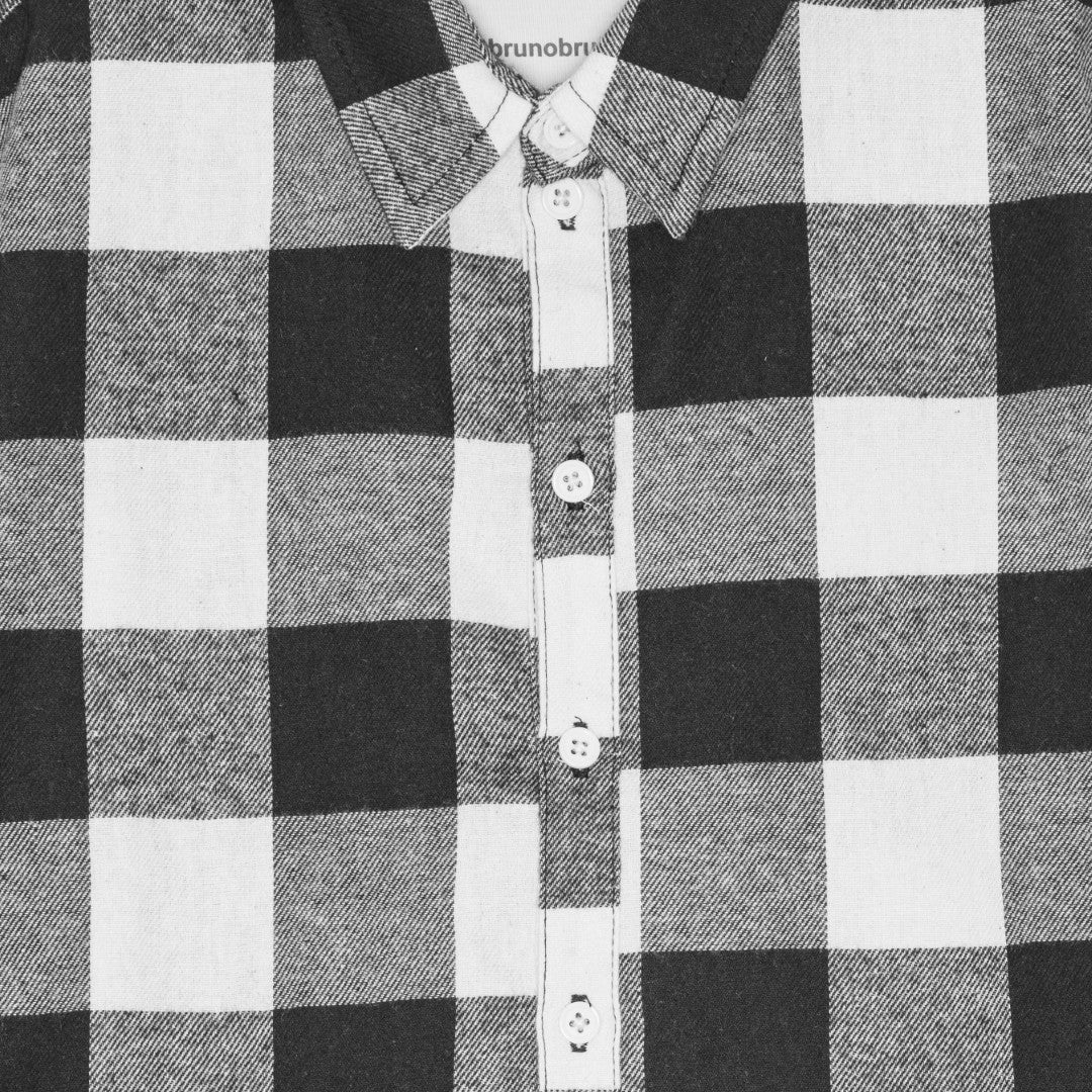 brunobruno nation Nohr Flannel Shirt Shirt 9002-Black/White Check