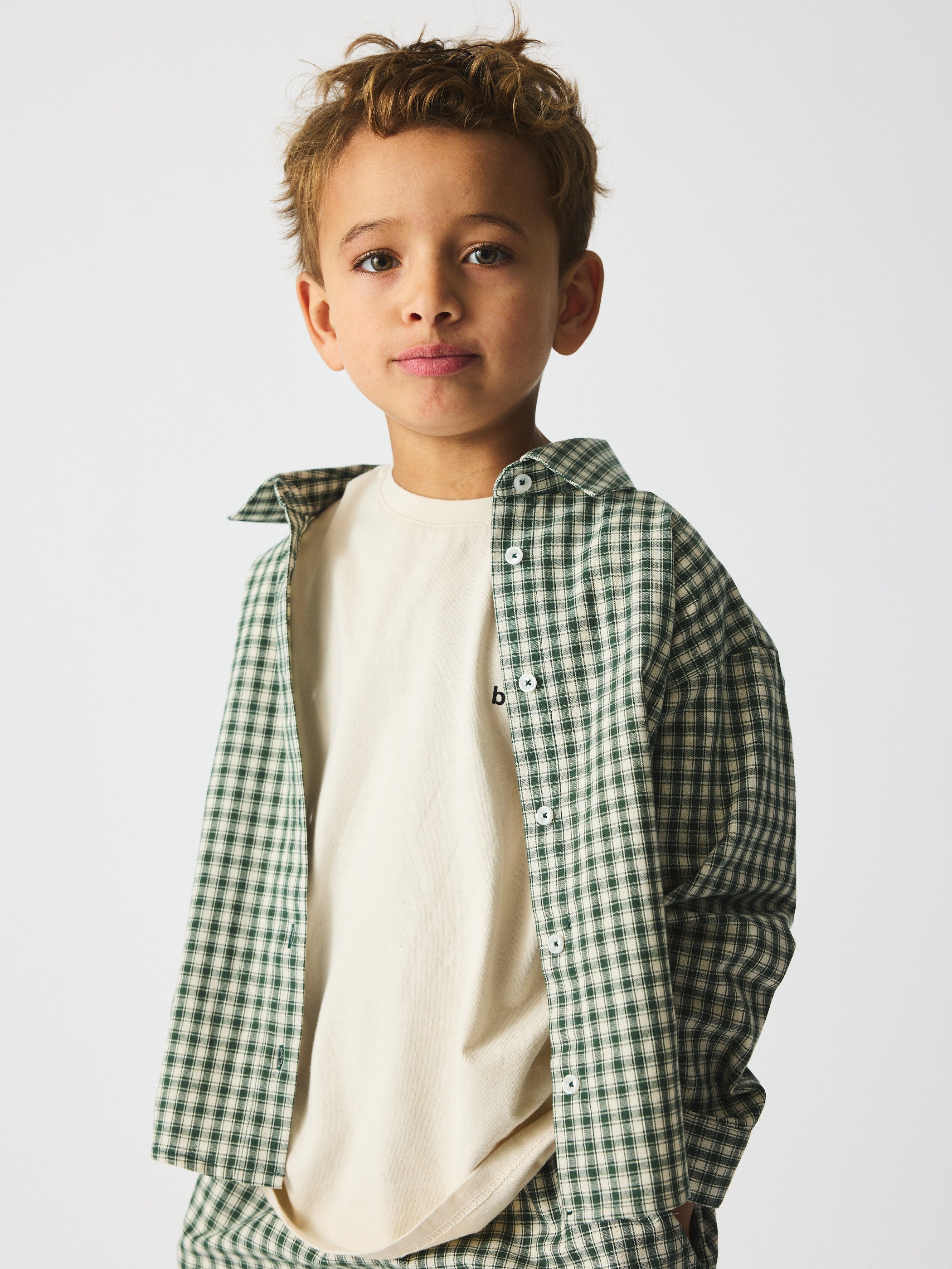 brunobruno nation Nohrla Check Shirt Shirt 9018-Myrtle Green Check