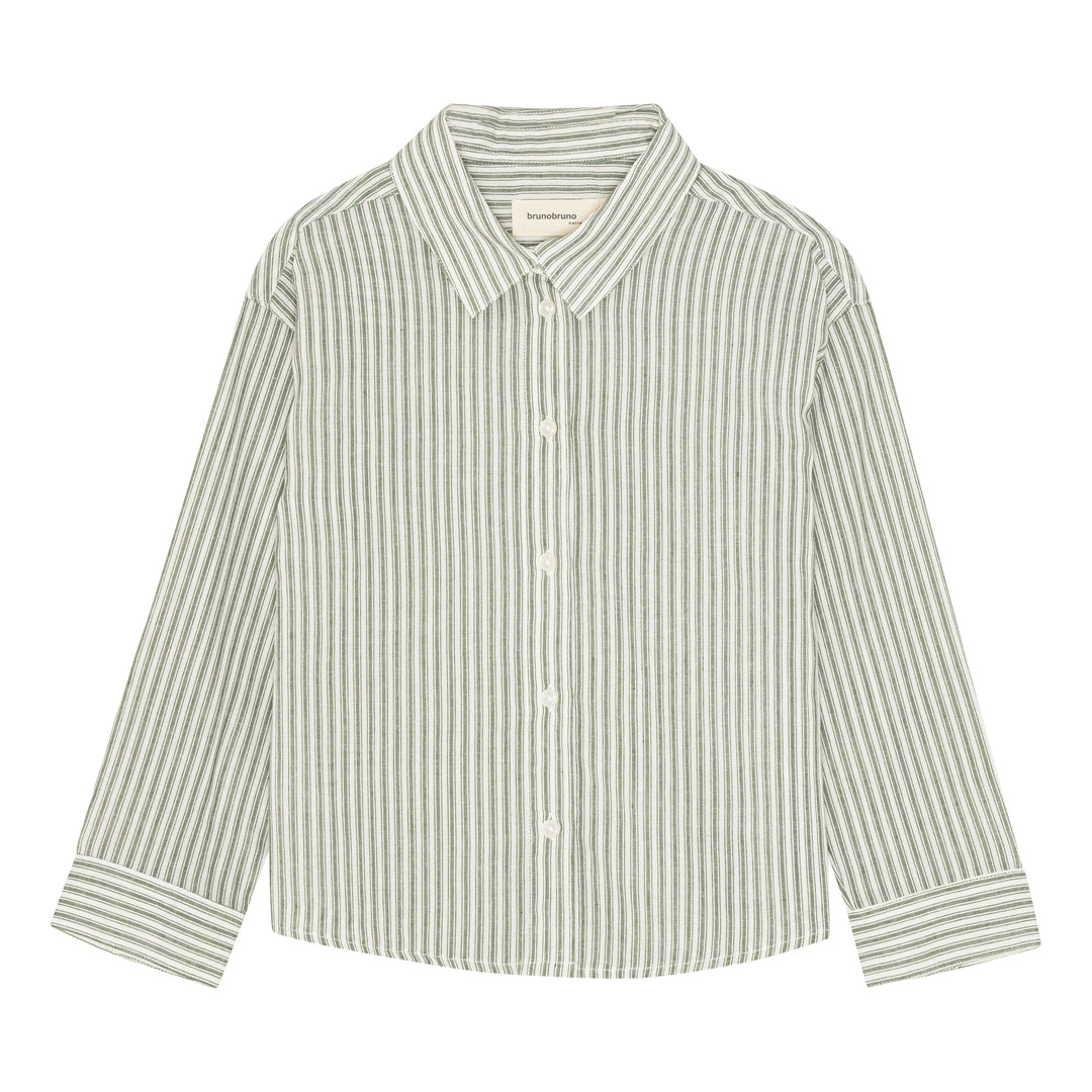 brunobruno nation Nohrla Stripe Shirt Shirt 9013-Agave Green Stripe