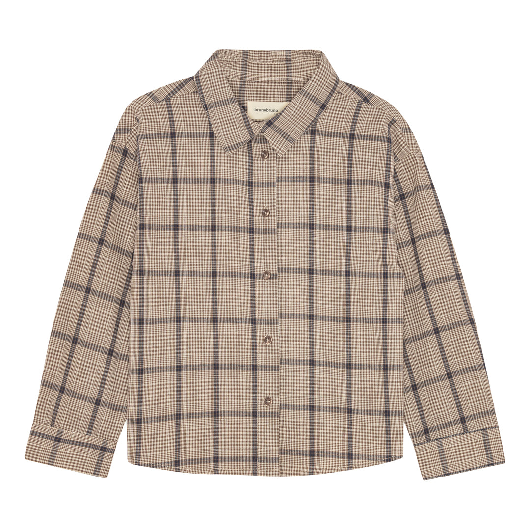 brunobruno nation Nohrla Walnut Check Shirt Shirt 9009-Walnut Check