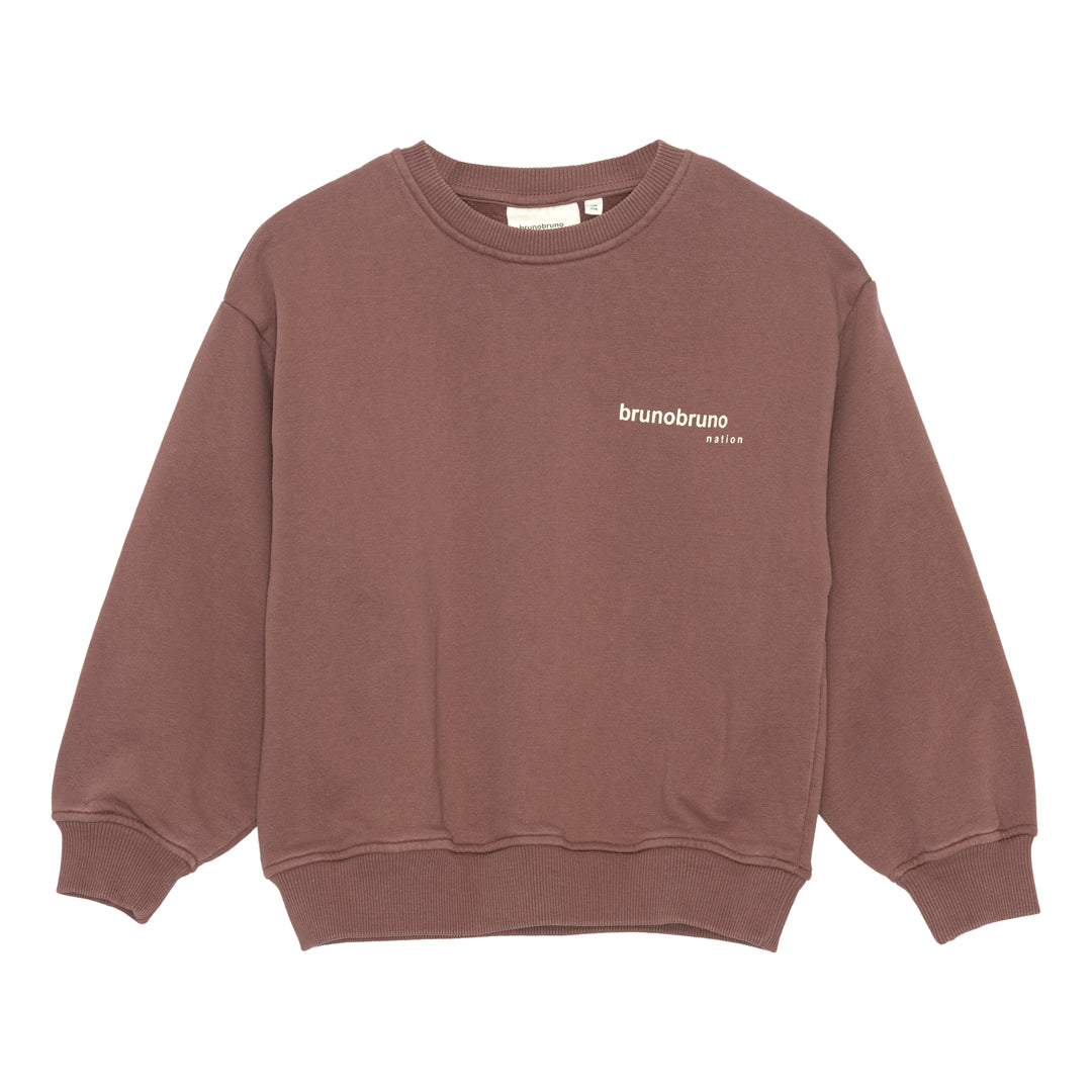 brunobruno nation Norah Sweatshirt Sweatshirt 6002-Marron Plum