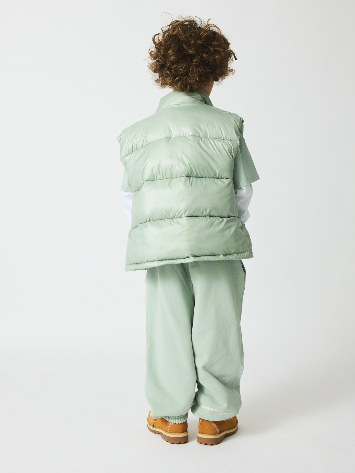 brunobruno nation Noura Puffer Vest Jacket 3003-Aqua Gray