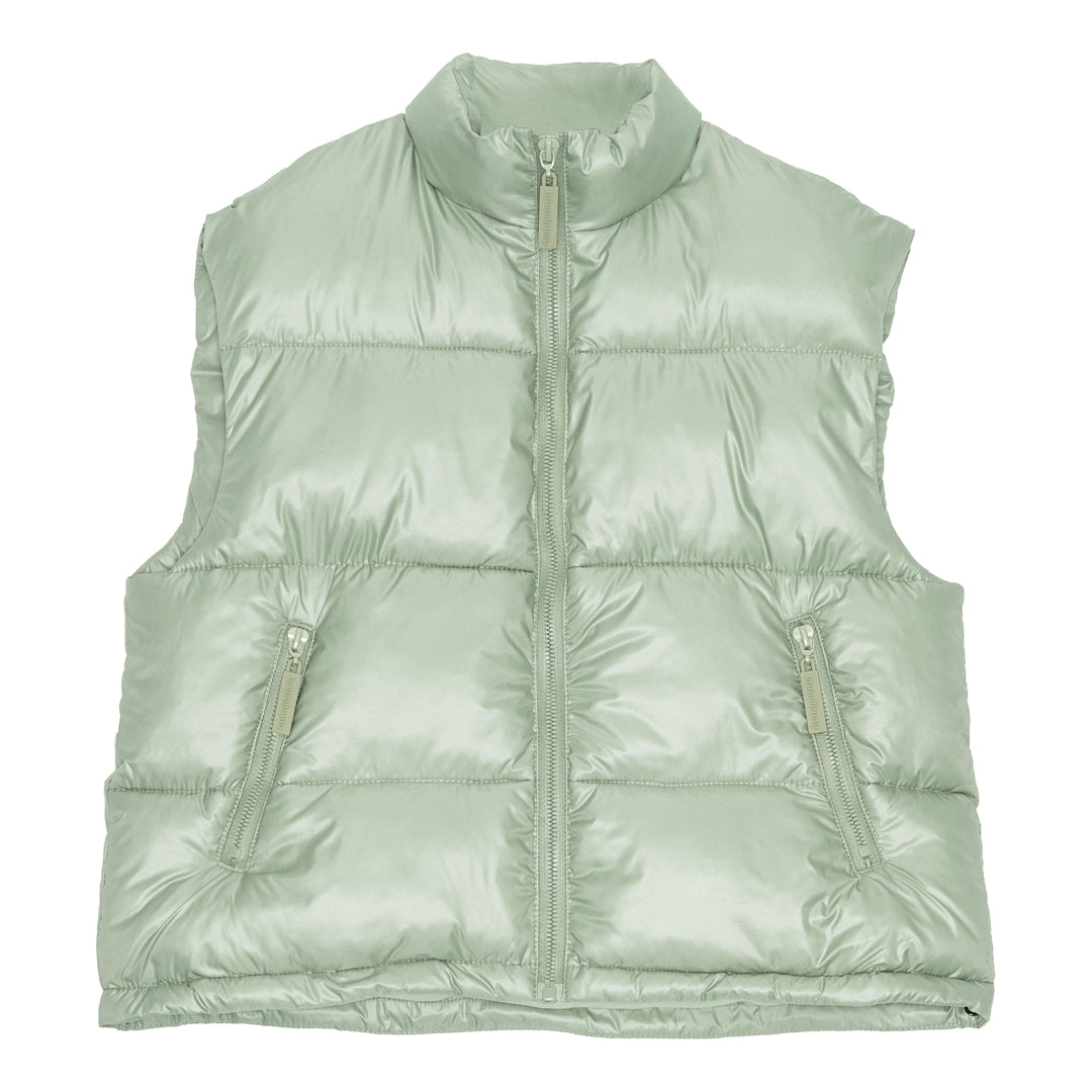 brunobruno nation Noura Puffer Vest Jacket 3003-Aqua Gray