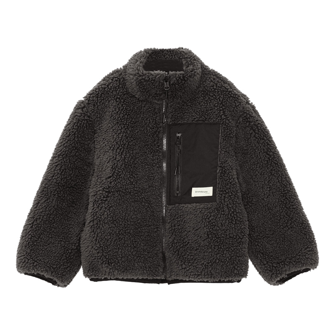 brunobruno nation Rori Teddy Jacket Jacket 3002-Eiffel Tower Grey