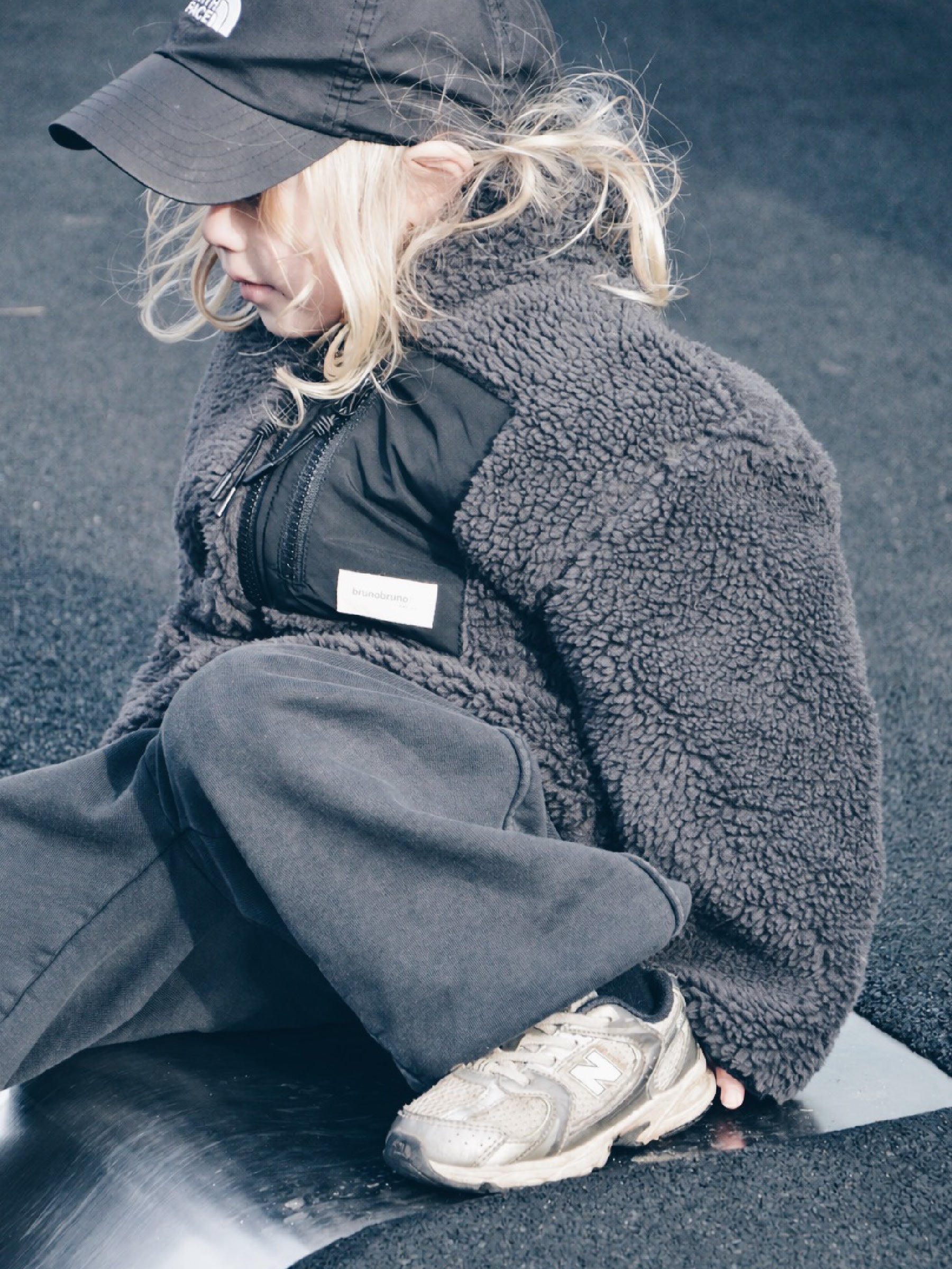 brunobruno nation Rori Teddy Jacket Jacket 3002-Eiffel Tower Grey