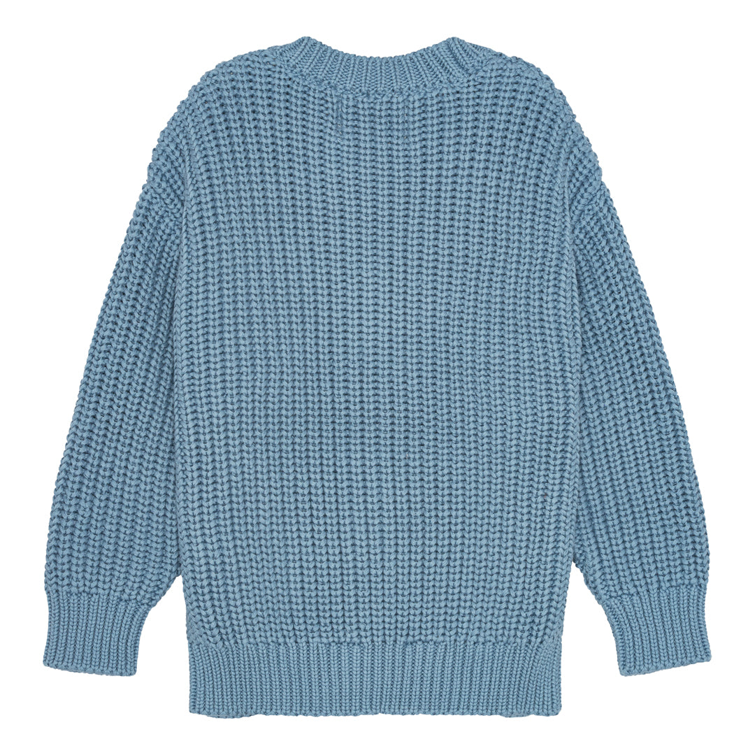 brunobruno nation Sam Cardigan Knitted Cardigan 4002-Dusty Blue