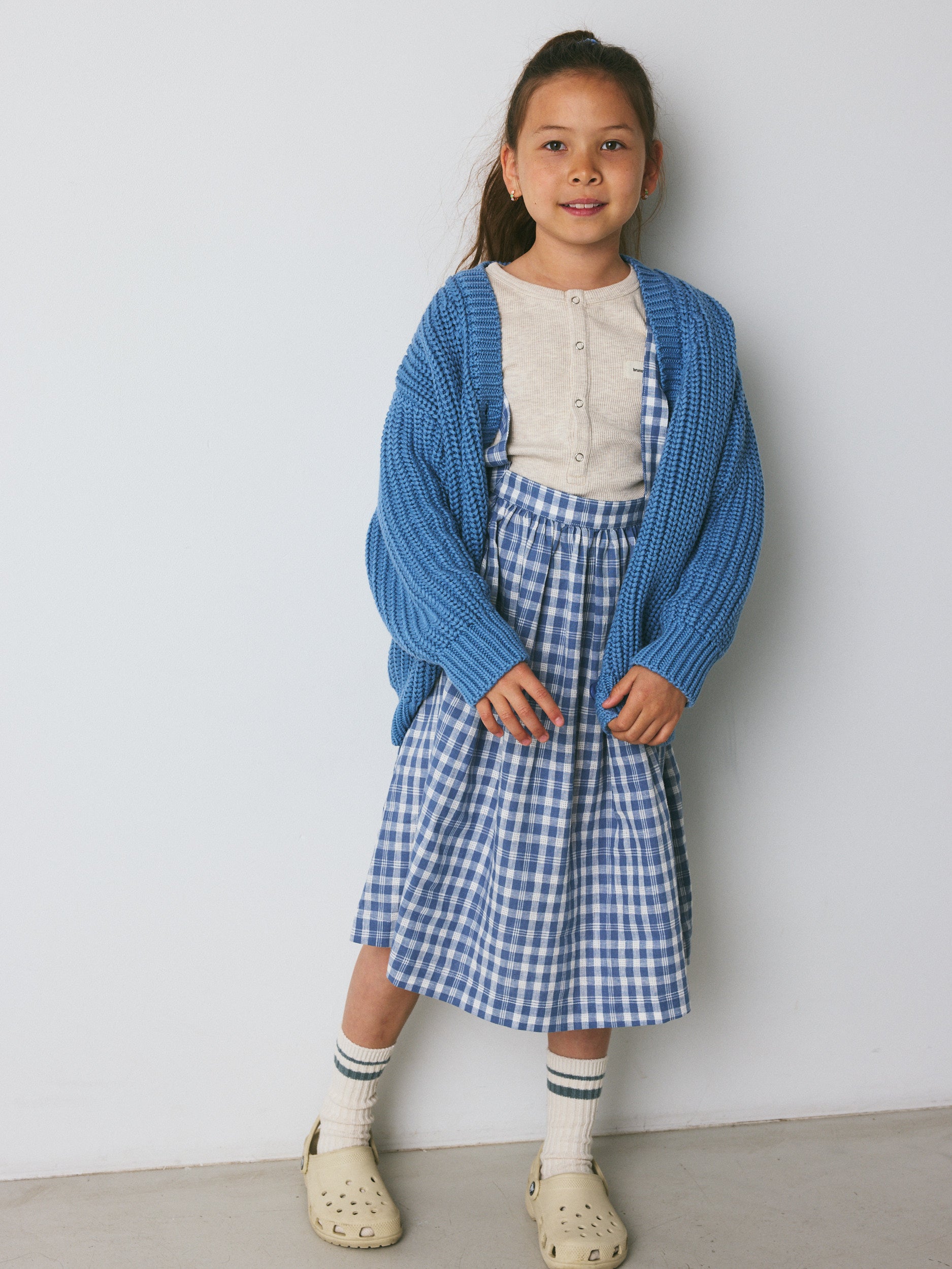 brunobruno nation Sam Cardigan Knitted Cardigan 4002-Dusty Blue