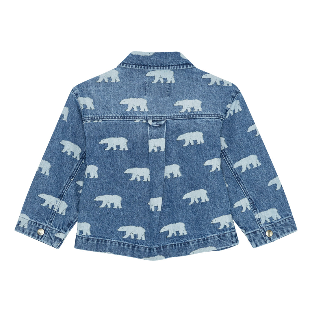 brunobruno nation Sena AOP Overshirt Shirt 9015-Mid blue polar bear AOP