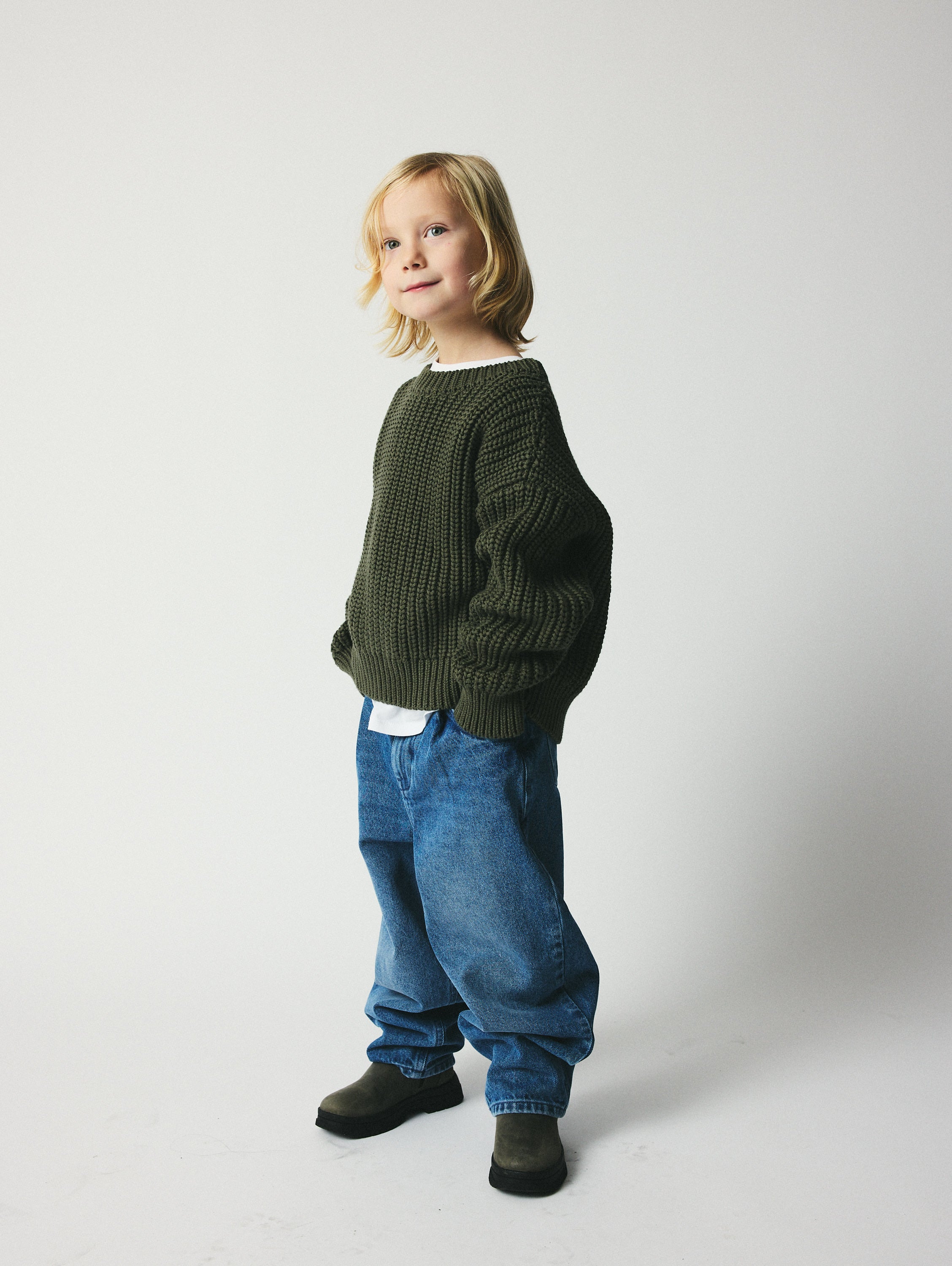 brunobruno nation Sienna Sweater Knitted Sweater 5000-Dusty Olive Green