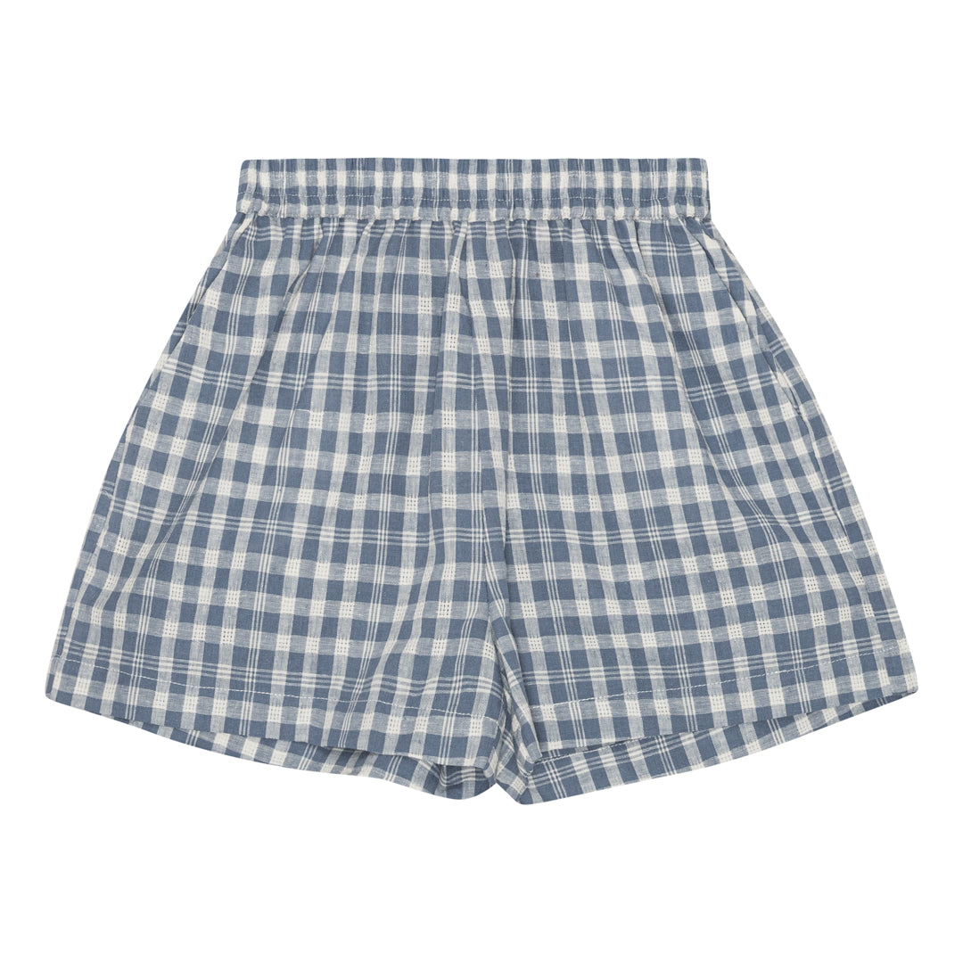 brunobruno nation Theo Check Shorts Shorts 9011-Dusty Blue Check