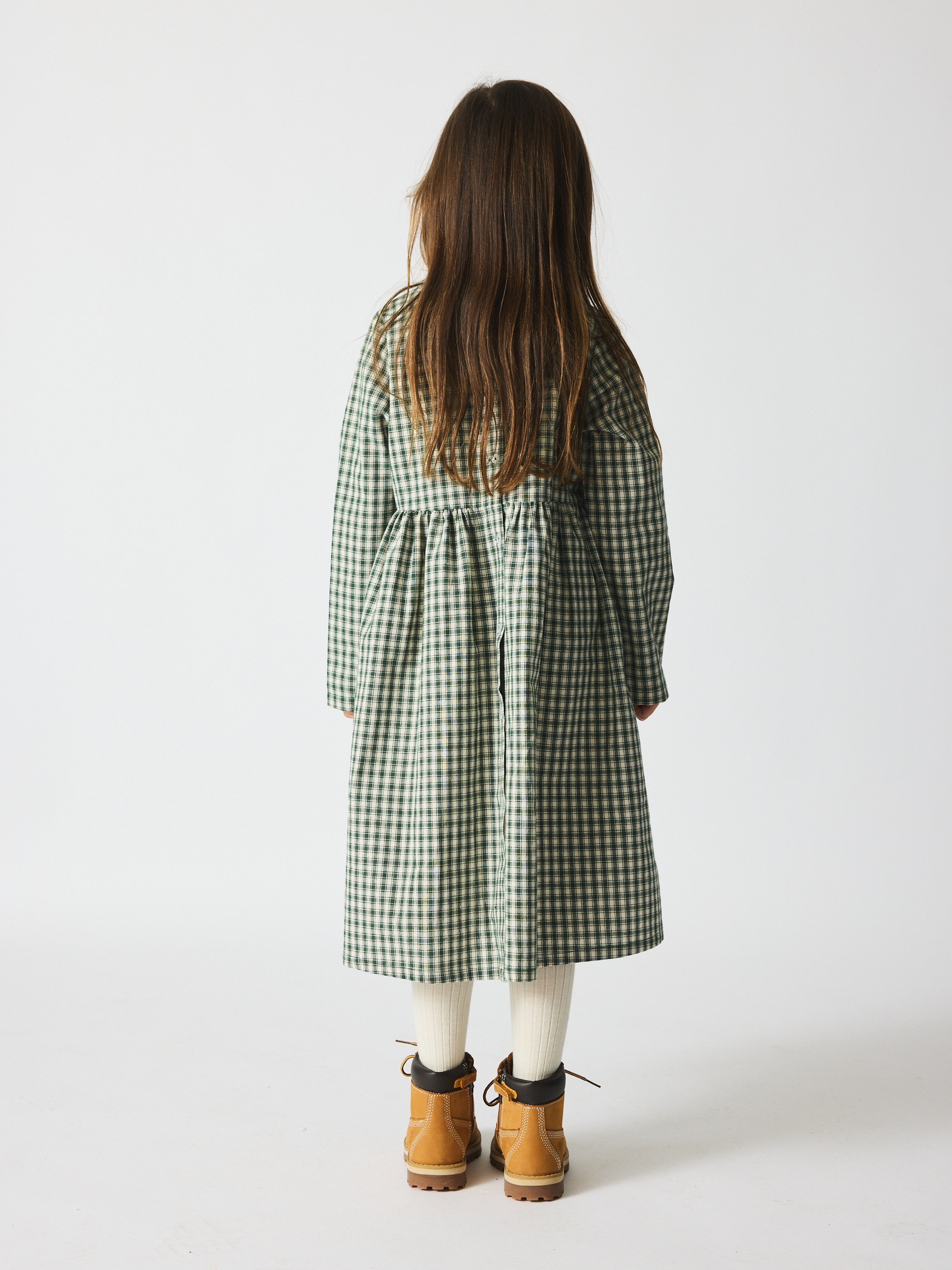 brunobruno nation Vita Check Dress Dress 9018-Myrtle Green Check
