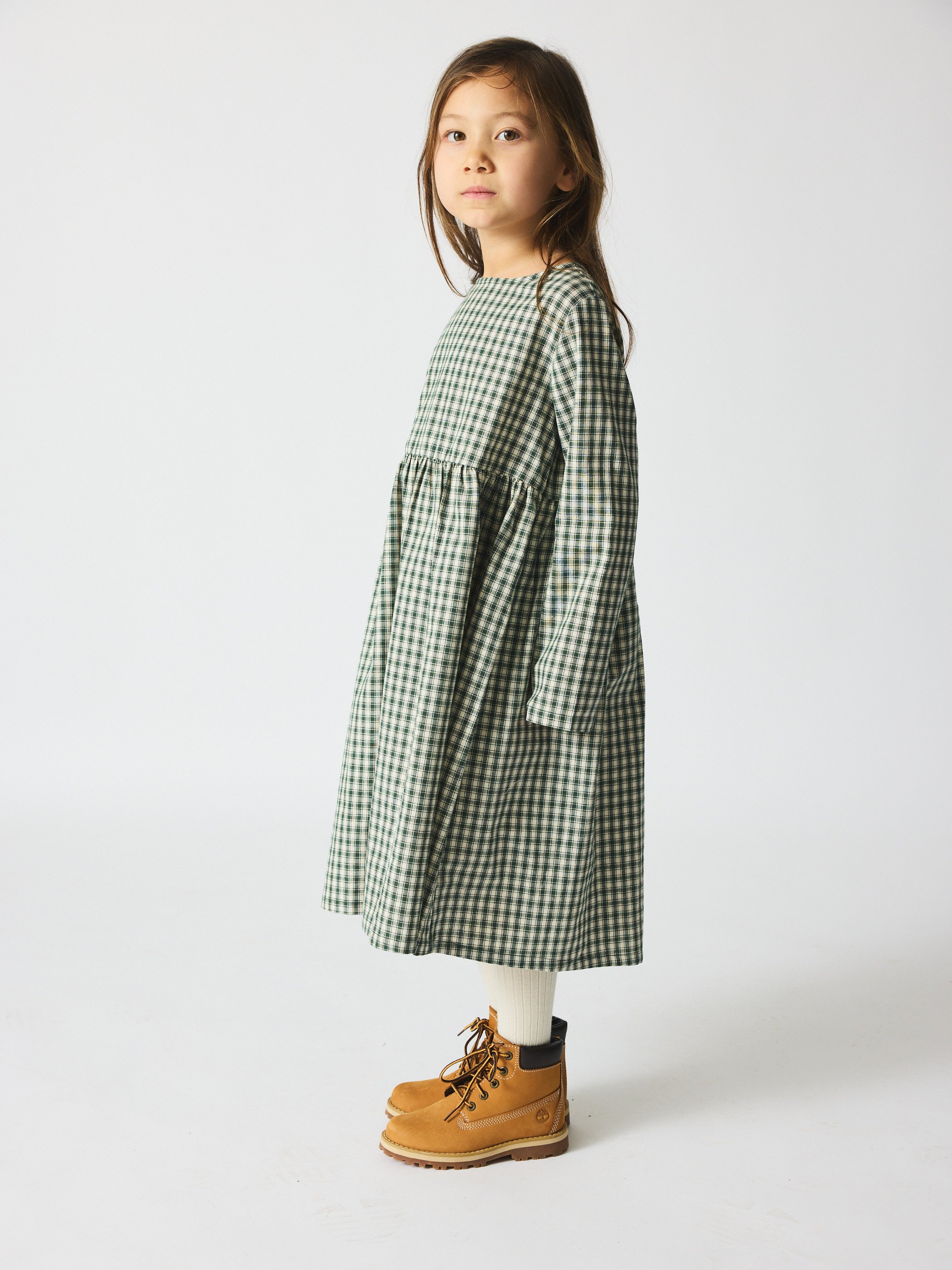 brunobruno nation Vita Check Dress Dress 9018-Myrtle Green Check