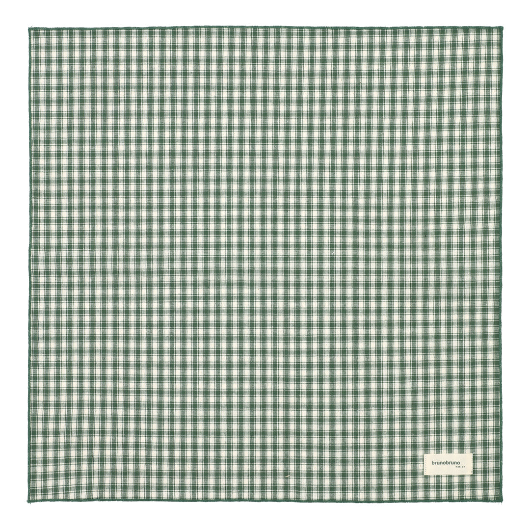 brunobruno nation Walter Check Bandana Scarf 9018-Myrtle Green Check